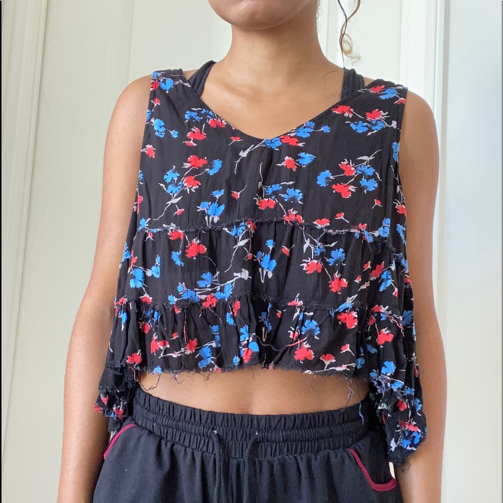 Free People Sheer Floral Top